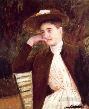 Brown Canvas - Celeste in a Brown Hat mothers children Mary Cassatt